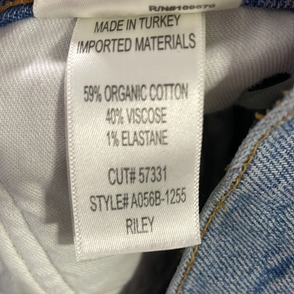 𝅺[24] AGOLDE Riley Hi Rise Straight Leg Crop Distressed Denim Jean In Whiplash - Picture 13 of 13